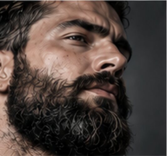 Homem de barba cheia